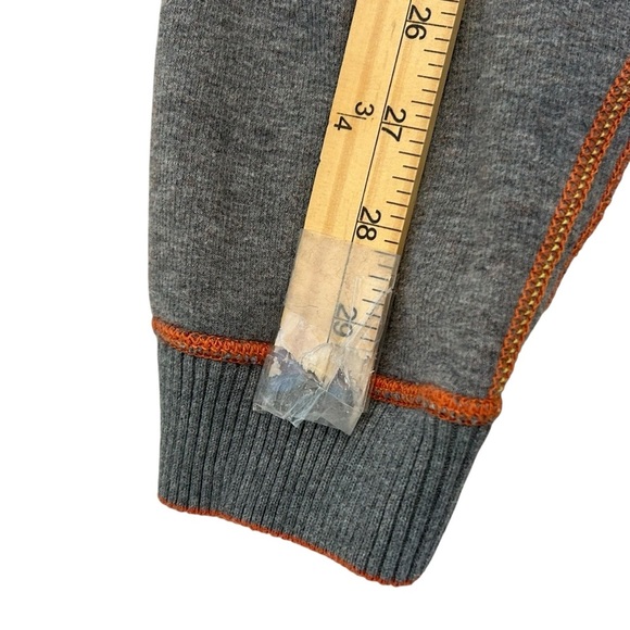 Reversible Fall Tommy Bahama Gray and Orange Quarter Zip Cotton Sweater Large - Picture 6 of 12